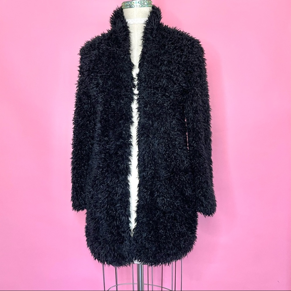 & Other Stories Black faux Fur coat / Jacket / New Years cover up
